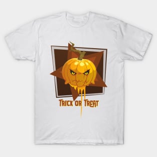 Angry Pumpkin Says Trick or Treat T-Shirt